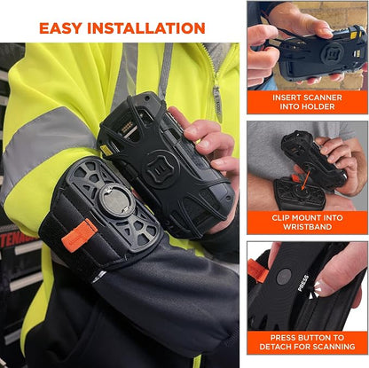 Ergodyne Squids 5545 Armband, Wristband Scanner Mount, Adjustable to Fit Phones, Scanners, Mobile Computers, PDA