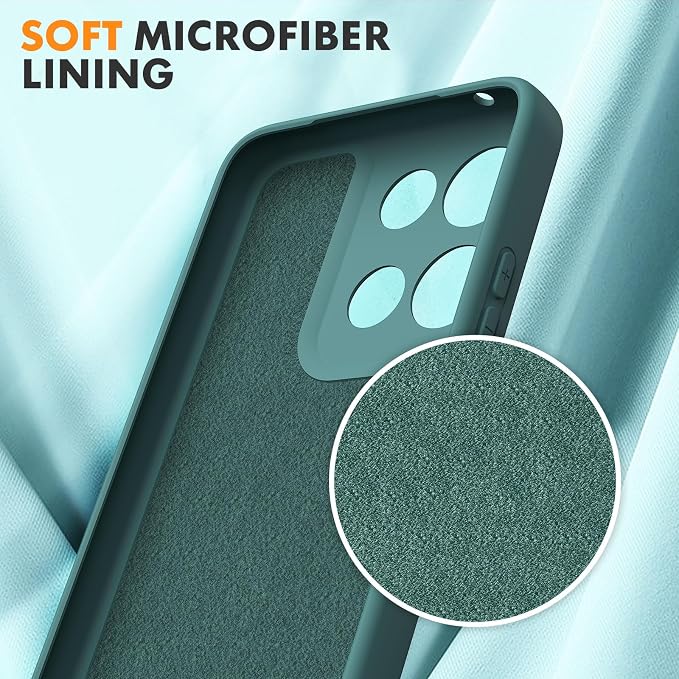 for Motorola Moto G 2026/G Play 2026 Case, 2 Pack Tempered Glass Screen Protectors, Soft TPU Liquid Silicone Shockproof Gel Cover-Midnight Green