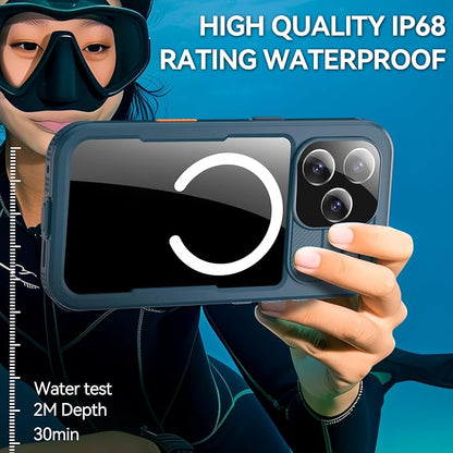 Losin Compatible with iPhone 17 Pro Waterproof Case, [Compatible with MagSafe] [Built-in Screen Protector], Full Body Protection Military Grade Shockproof Case, Teal