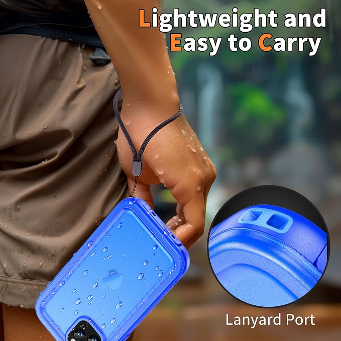 Cozycase Waterproof Case for iPhone 11 Pro Max, Shockproof Full-Body Rugged Bumper Sealed Case with Built-in Screen Protector for iPhone 11 Pro Max 6.5 inches 2019 Release - Blue