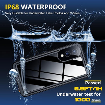 SPIDERCASE for Samsung Galaxy S25 Edge Case Waterproof, Built-in Screen&Camera Lens Protector, [IP68 Underwater][12FT Military Grade Shockproof] Phone Case, Purple/Clear