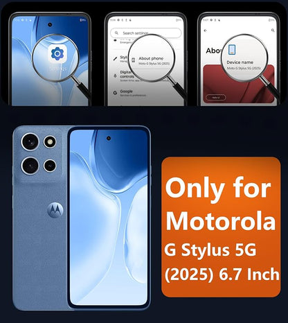 FNTCASE for Motorola Moto G-Stylus-5G-2025 Case : Frosted Translucent Matte Shockproof Slim Protective Case - Military Grade Drop Proof Anti-Fingerprint Hard Back Cell Phone Cover (6.7 inch/Black)