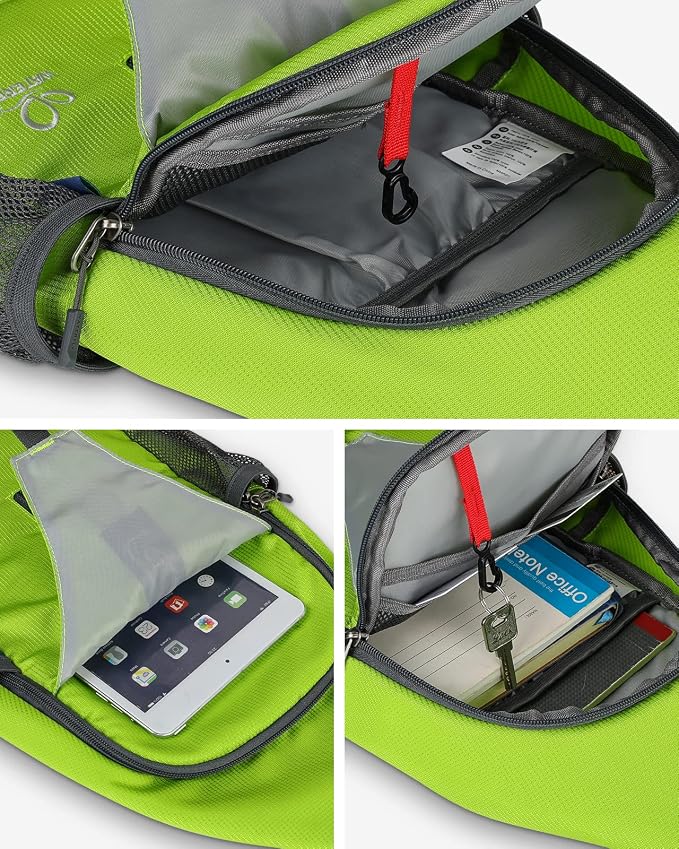 WATERFLY Crossbody Sling Backpack Sling Bag Travel Hiking Chest Bag Daypack