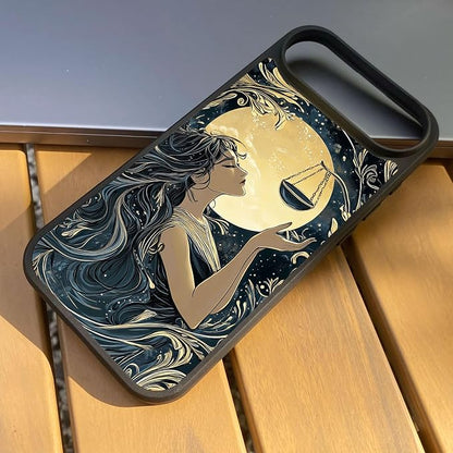 Constellation Series - Libra Designs Magnetic for iPhone 17 air Case, Tarot Style Model Glass Phone Cover, Compatible with Magsafe, Pocket-Friendly - fits iPhone 17 air Case for Women