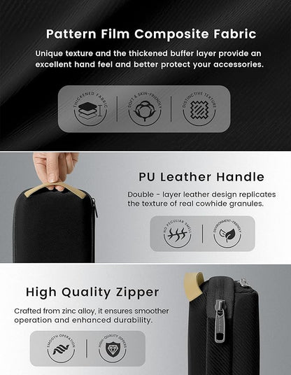 Travelkin Travel Cord Organizer, Cable Organizer For Electronic Accessories | Expandable electronics organizer, charger organizer, travel case, Large Capacity tech pouch for Card,Usbs, travel essentials