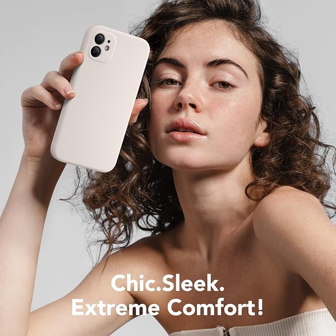 Magnetic for iPhone 11 Phone Case Silicone, Compatible with MagSafe, [Full Camera Protection][Screen Protector] Slim Shockproof Protective Case for iPhone 11 6.1", Stone