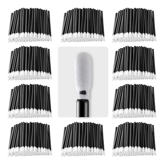 AAwipes Foam Cleaning Swab Sticks (Bulk Case1,000 pcs with 3.4mm Round Foam Pointed Tips, Black) - Cleanroom Sponge Sticks (C709C-1000)
