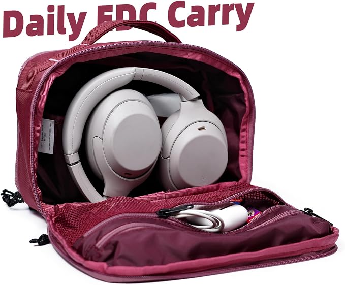 Accessories Bag & Tech Pouch | Organizer for Cables, Electronics & Everyday Essentials, Water-Repellent, Dual-Sided Padded