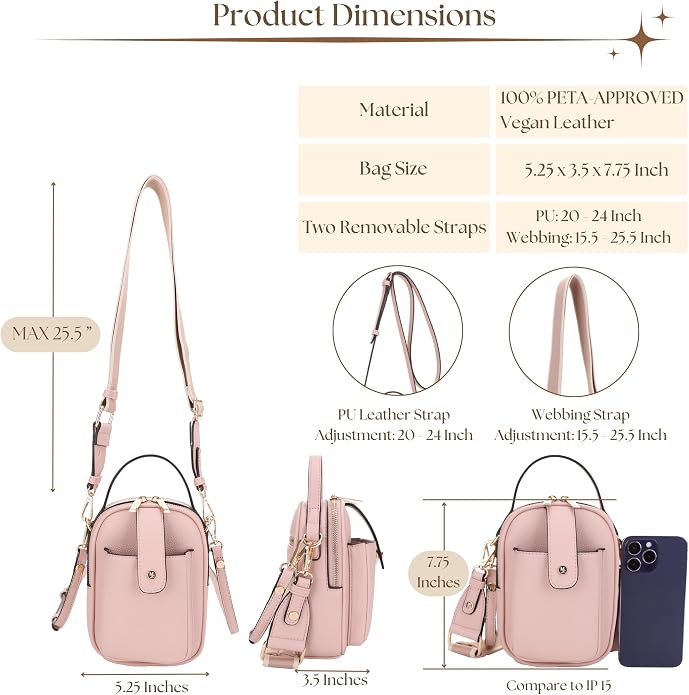 Mali+Lili Gail Vegan Leather Multi Compartment Crossbody Bag