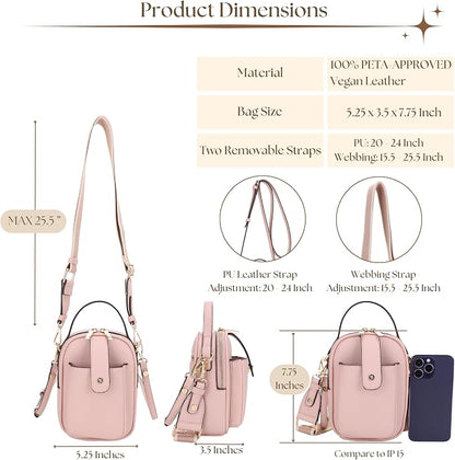 Mali+Lili Gail Vegan Leather Multi Compartment Crossbody Bag