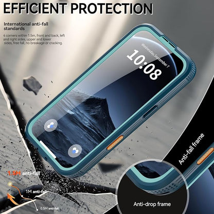 Losin Compatible with iPhone 17 Pro Waterproof Case, [Compatible with MagSafe] [Built-in Screen Protector], Full Body Protection Military Grade Shockproof Case, Teal