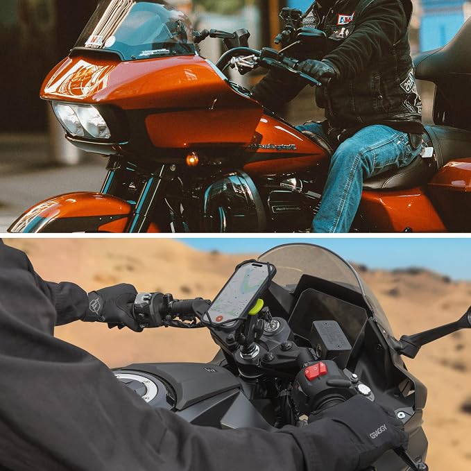 BONE Moto Tie Connect Kit 3 - Fork Stem, Magnetic Motorcycle Phone Mount, Detachable & 360° Rotatable, Heavy Duty & Shock-Absorbing Scooter iPhone Holder for 4.7"–7.2" Smartphones (Fork Stem)