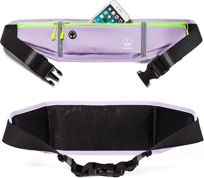 Running Belt Slim Fanny Packs for Women, Purple Waist Pack Running Fanny Pack Phone Holder for Running Sports Hiking Cycling