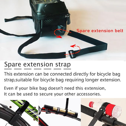 Bike Bag,LLTTLTMM,Bicycle Bag Waterproof,Bike Bags For Bicycles,Bike Frame Bag,Bike Phone Holder,Bike Accessories For Adult Bikes,Long Extension Strap, Top Tube Bike Bag Under 7", Large Capacity