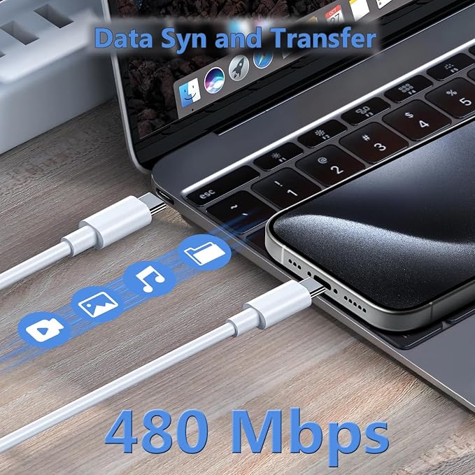 10FT for iPhone 17 16 15 Charger Fast Charging, Long USB C to C Charger Cord with 20W Type C Phone Fast Charging Block for iPhone 17/17 Air/17 Pro max/17 Plus/16e/16 Pro/15 Pro/15 Pro max,iPad, 1Pack