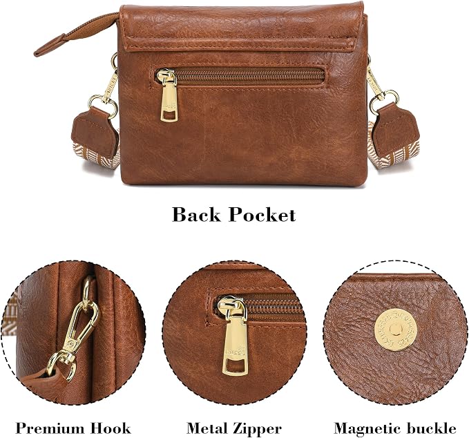 MINICAT RFID Blocking Small Crossbody Bags for Women Vegan Leather Mini Travel Purses Cell Phone Purse Cross Body Bag
