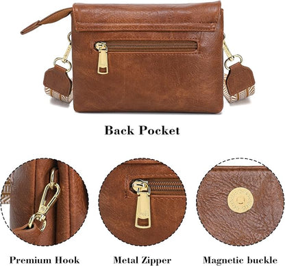MINICAT RFID Blocking Small Crossbody Bags for Women Vegan Leather Mini Travel Purses Cell Phone Purse Cross Body Bag