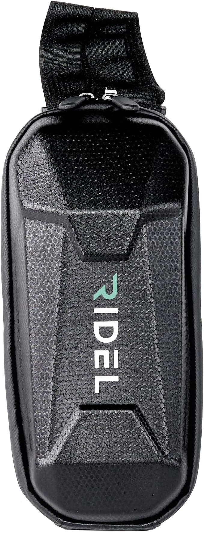 Ridel Bike Bag for Front Frame with Double Zippers - Water Resistant Handlebar Bag with 4 Adjustable Straps - Bike Bags for Bicycles Headtube Ideal for Storing Essentials Like Phone, Keys & Snacks