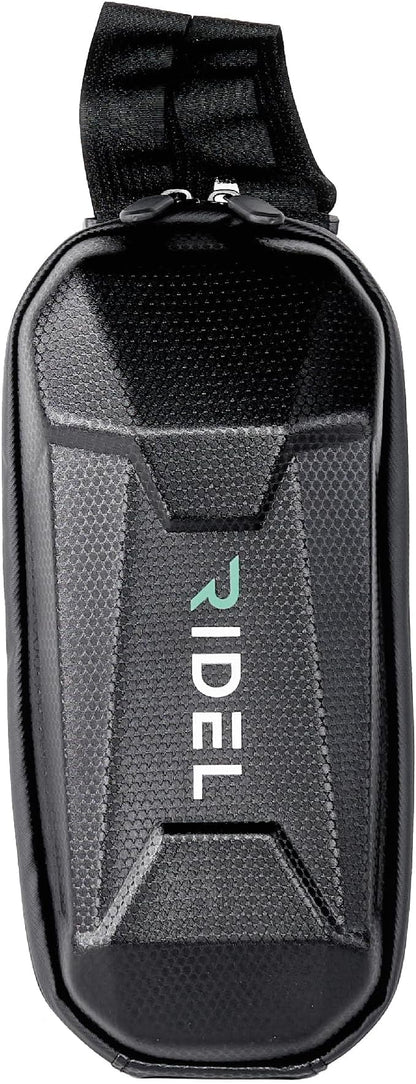 Ridel Bike Bag for Front Frame with Double Zippers - Water Resistant Handlebar Bag with 4 Adjustable Straps - Bike Bags for Bicycles Headtube Ideal for Storing Essentials Like Phone, Keys & Snacks