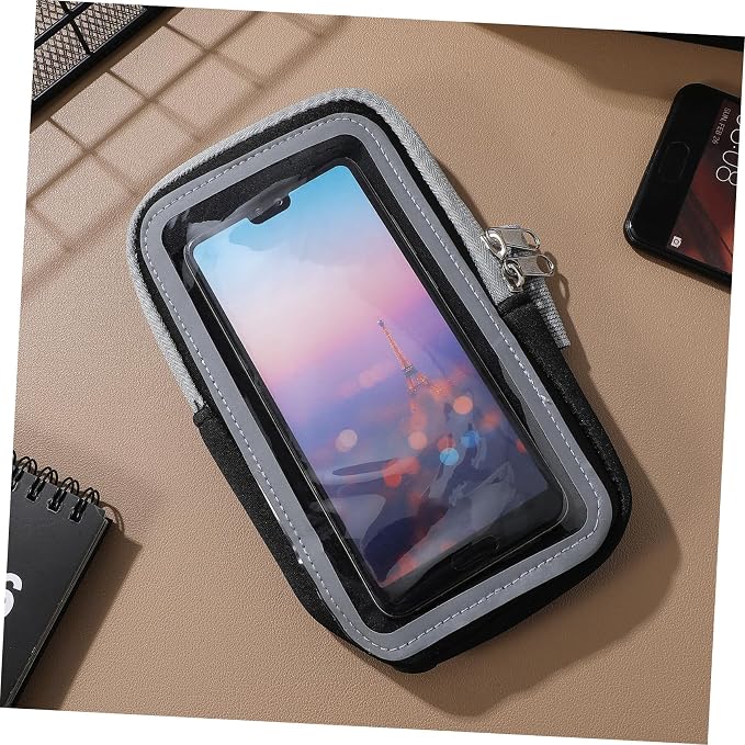 NUOBESTY Sports Mobile Phone Arm Bag Lightweight Waterproof Running Armband with Key Card Storage for Outdoor Exercise and Gym Use