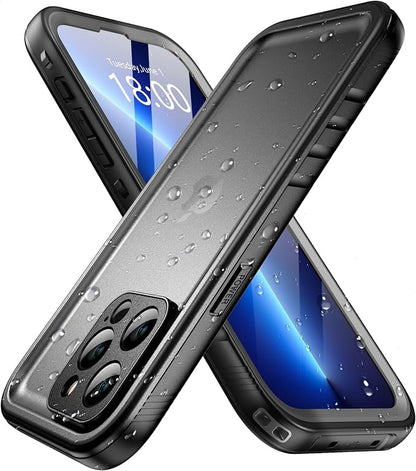 SPORTLINK Compatible with iPhone 13 Pro Waterproof Case - Built in Screen Protector Full Body Shockproof/Dustproof/IP68 Waterproof/Case for iPhone 13 Pro 6.1 Inch Black