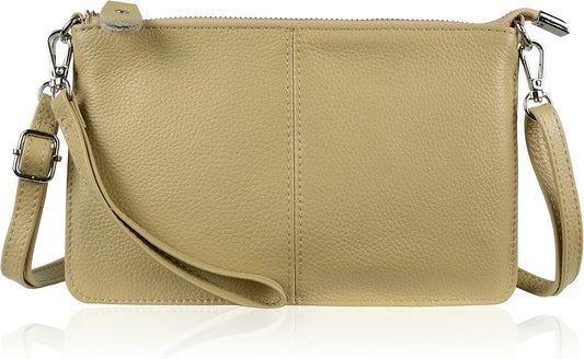 befen Genuine Leather Wristlet Clutch Wallet Purses Small Crossbody Bags for Women with RFID Blocking Card Slots