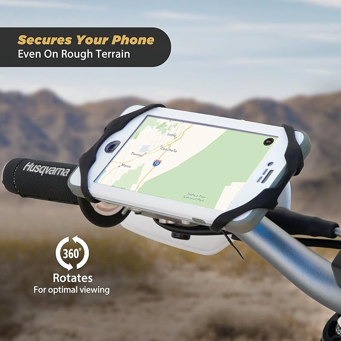 Scosche MBM2SMI MagicMount Magnetic Bike Phone Mount, Universal Fit, 360 views, Adjustable Rubber Elastic Bands, Magnet Mount for Cellphone
