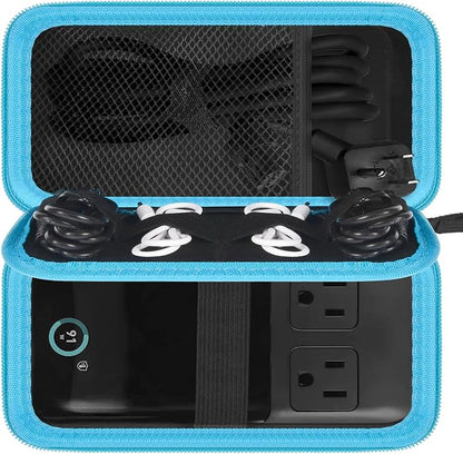 Comecase Travel Case for Anker 727/ Prime 6-in-1 USB C Charging Station | Hard Shell, Mesh Pocket and Elastic Cable Slots for Travelers, Business Trips, Camping and Remote Work, Box Only - Blue