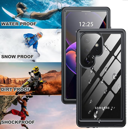 ANTSHARE for Samsung Galaxy S24 Ultra Case Waterproof, Built-in Lens & Screen Protector 360° Full Body Heavy Duty Protective Shockproof IP68 Underwater Case for Galaxy S24 Ultra(2024) 5G-Black