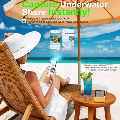 2026 Diving Snorkeling Phone Case for iPhone 17/16/15/14/13/12/11 Pro Max/XS/X Samsung Galaxy S26/S25/S24 Professional Scuba Dive Waterproof Underwater Photo Video Cover (5TH Gen, Yellow-)