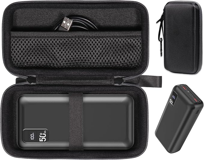 CaseSack Case for POIYTL Power Bank 50000mAh 22.5W Fast Charging Portable Charger, POIYTL USB-C Quick Charge, Huge Capacity External Battery Pack
