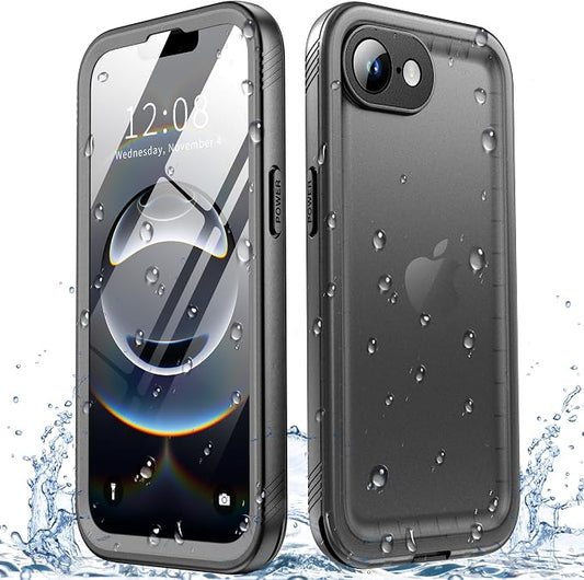 SPORTLINK for iPhone 16e/17e Waterproof Phone Case - Built in Screen & Camera Lens Protector,6.6FT Military Dropproof/Shockproof/Dustproof/IP68 Underwater for iPhone 16e/17e (6.1 inch) SE4 Black