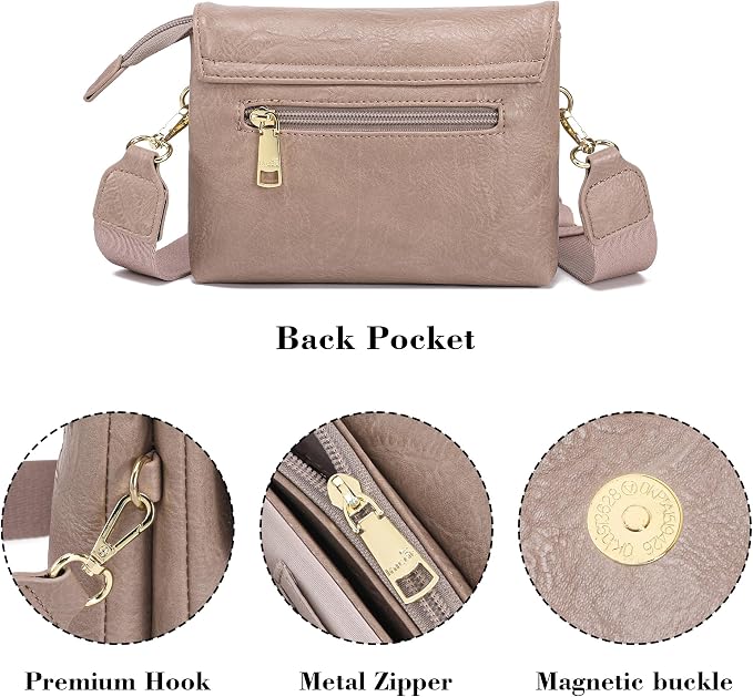 MINICAT RFID Blocking Small Crossbody Bags for Women Vegan Leather Mini Travel Purses Cell Phone Purse Cross Body Bag