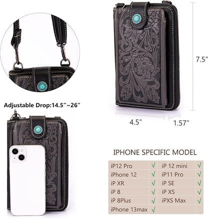 Montana West Small Crossbody Bags for Women Western Handbag with Cash Slots