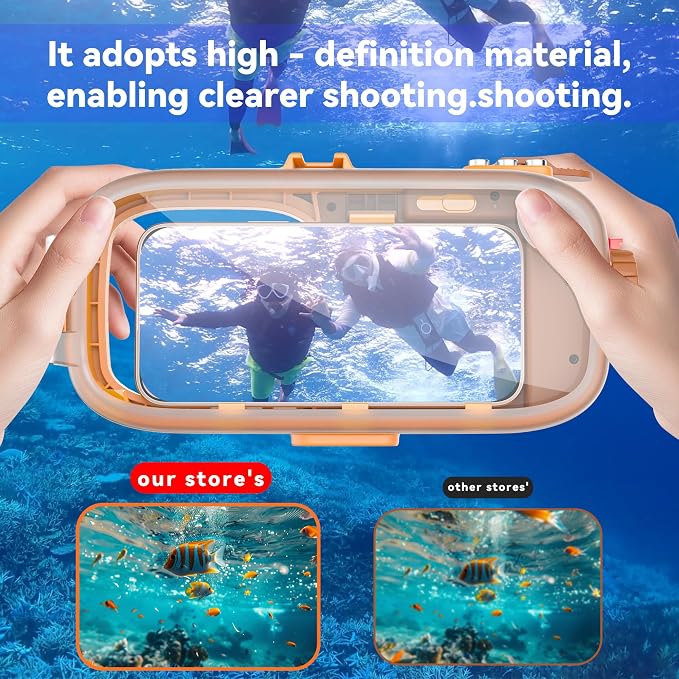 GOLDJU Diving Waterproof Phone Case, [49ft/15m] Cartoon Outdoor Snorkeling Underwater Diving Case Surfing Photo Video Cover,for iPhone Samsung Galaxy Google Pixel Huawei Series Smartphones