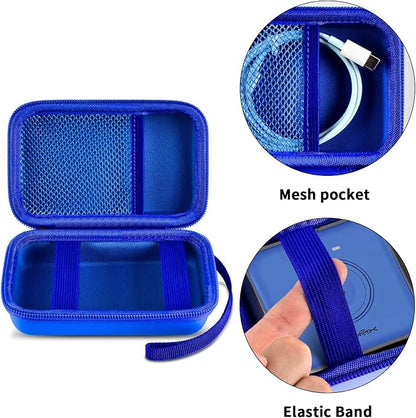 ANKHOH Travel Case for UCOMX for Nano/for Iseyyox/for LISEN/for RTOPS 3 in 1 Wireless Charger, Foldable Magnetic Charging Station Storage Holder Bag for Fast Charge Pad Cable Adapter, Blue-Box Only
