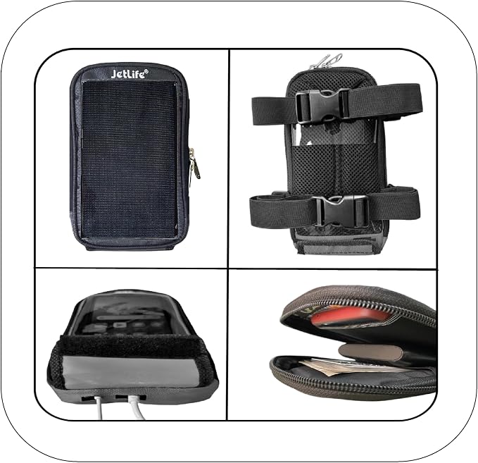 JETLIFE Moped Mobile Holder Vespa Scooter EV Bike, Moped Phone Holder Mount, Cell Phone Holder Mount, Fits All Smartphones Upto 7.2'' (Carbon Black)