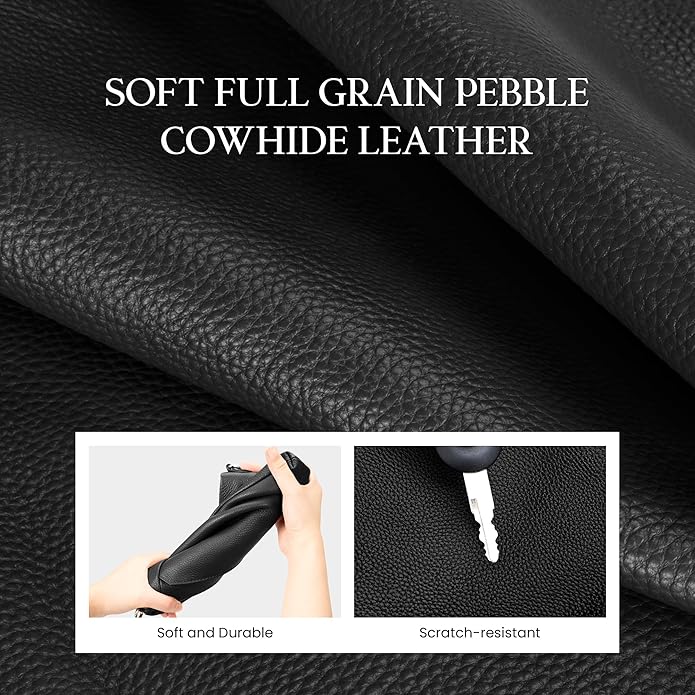 befen Genuine Leather Wristlet Wallet for Women Soft RFID Leather Clutch Purse with Built in Wallet Trendy Crossbody Bag