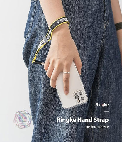 Ringke Hand Strap [Phone Wrist Strap] Designed for Camera Strap and Phone Strap, Adjustable Sturdy Universal Lanyard Compatible with Camera and Phone Case - Ticket Band Black