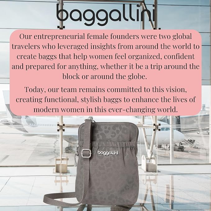 Baggallini Bryant Pouch Small Crossbody Bag for Women - Phone Purse with Crossbody Strap - Lightweight Crossbody Pouch
