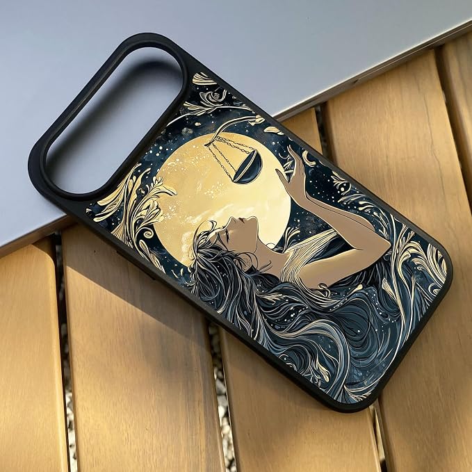 Constellation Series - Libra Designs Magnetic for iPhone 17 air Case, Tarot Style Model Glass Phone Cover, Compatible with Magsafe, Pocket-Friendly - fits iPhone 17 air Case for Women