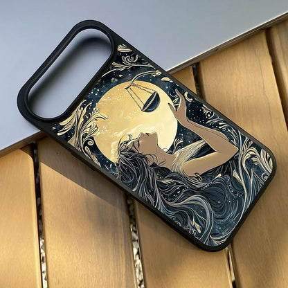 Constellation Series - Libra Designs Magnetic for iPhone 17 air Case, Tarot Style Model Glass Phone Cover, Compatible with Magsafe, Pocket-Friendly - fits iPhone 17 air Case for Women