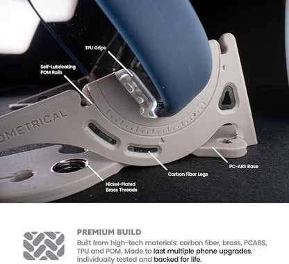 GEOMETRICAL Pocket Tripod PROv2 - Card-Size Stand, for iPhone, Oyster Grey Universal Kit