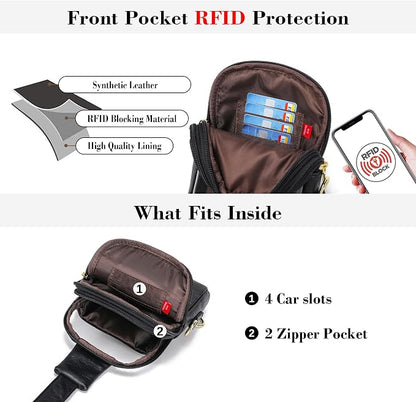 INICAT Sling Bag for Women Touchscreen Small Crossbody Cell Phone Purse Fanny Pack