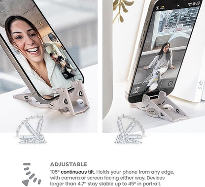 GEOMETRICAL Pocket Tripod PROv2 - Card-Size Stand, for iPhone, Oyster Grey Universal Kit