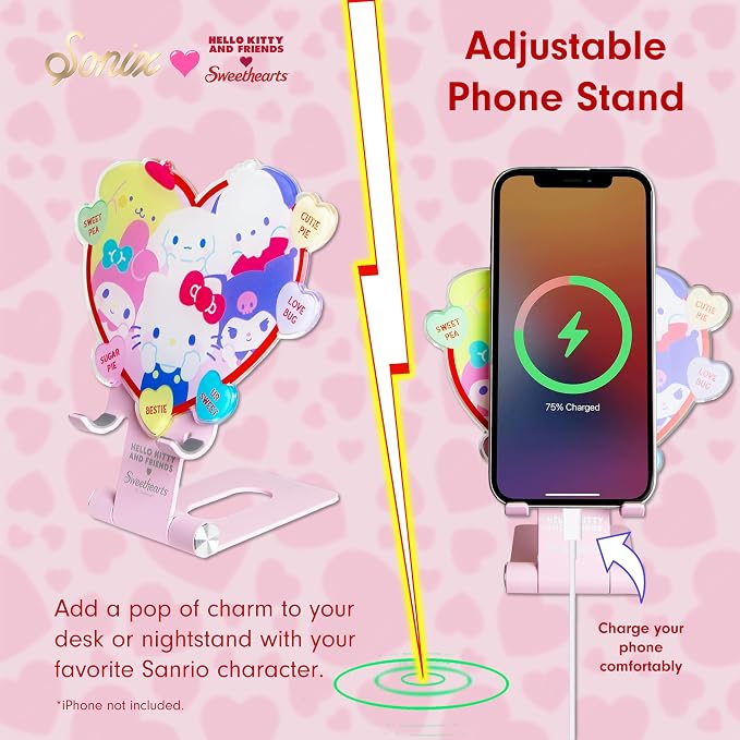 Sonix x Sanrio Character Phone Stand | Adjustable Cell Phone Holder, Desk Stand, Dock | Hello Kitty & Friends x Sweethearts