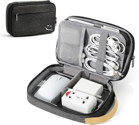 Travelkin Cord Organizer Travel, Cable Organizer For Electronic Accessories | Expandable electronics bag,tech organizer travel case, charger organizer travel case for Card,Usbs, travel essentials