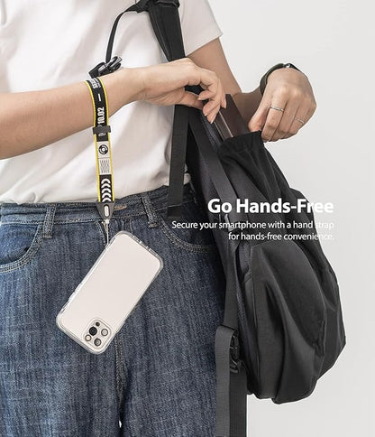 Ringke Hand Strap [Phone Wrist Strap] Designed for Camera Strap and Phone Strap, Adjustable Sturdy Universal Lanyard Compatible with Camera and Phone Case - Ticket Band Black