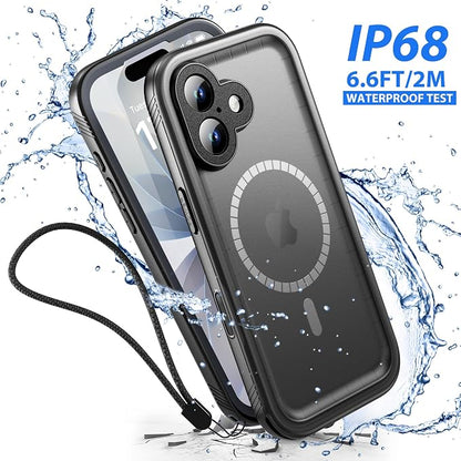 SPORTLINK for iPhone 17 Case - IP68 Waterproof Military Protective Full Body Heavy Duty Shockproof 360 Sealed Dustproof with Camera Screen Protector Phone Cover for iPhone 17 6.3" M/Black