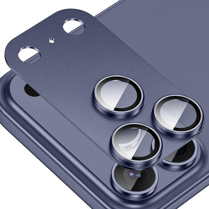 for iPhone 17 Pro Camera Lens Protector [Anti-Scratch] [Ultra HD Clear] [Strong Adhesion] Metal Aluminum Alloy Tempered Glass Camera Screen Cover(Deep Blue)